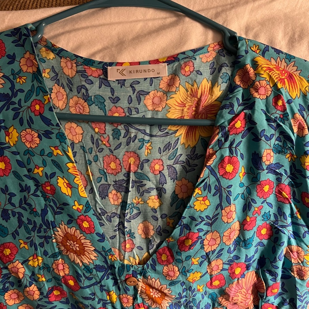Cotton sweet blue dress from Amazon. Never worn, loved the pattern and colors
